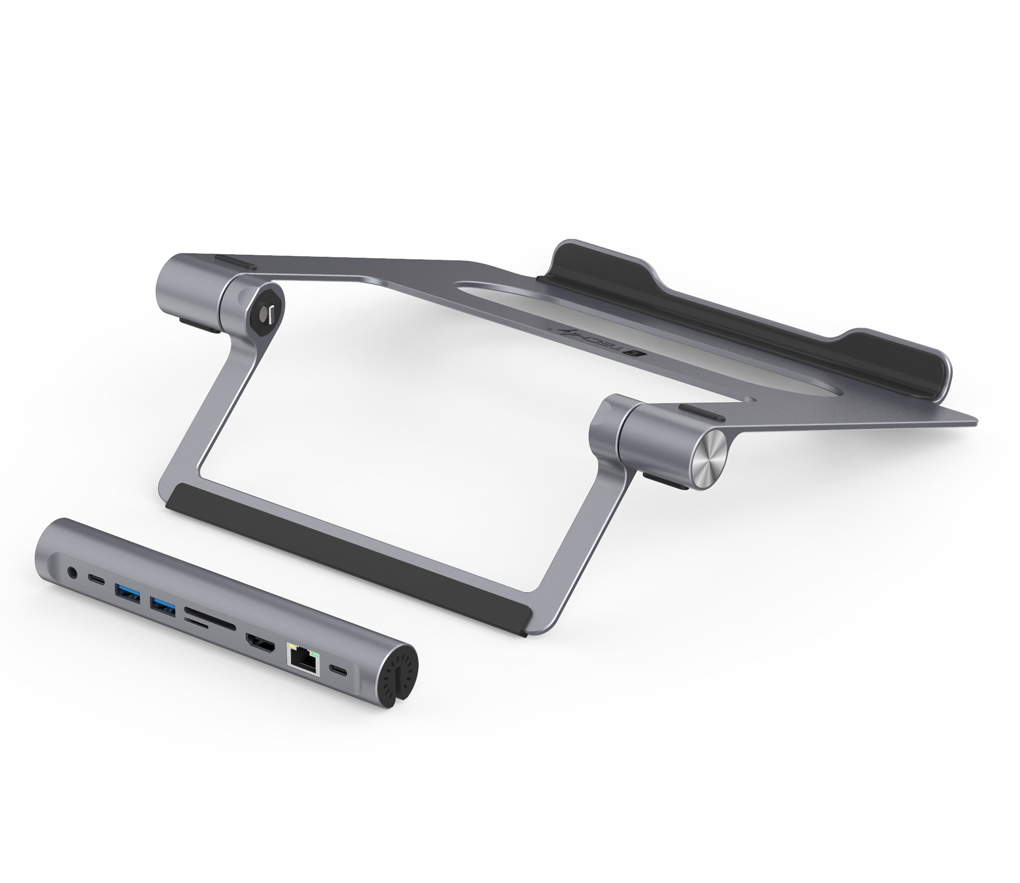 Docking Station USB-C™ 9 in 1 Hub USB3.1 Stand per Notebook Pieghevole TECHLY - immagine 6