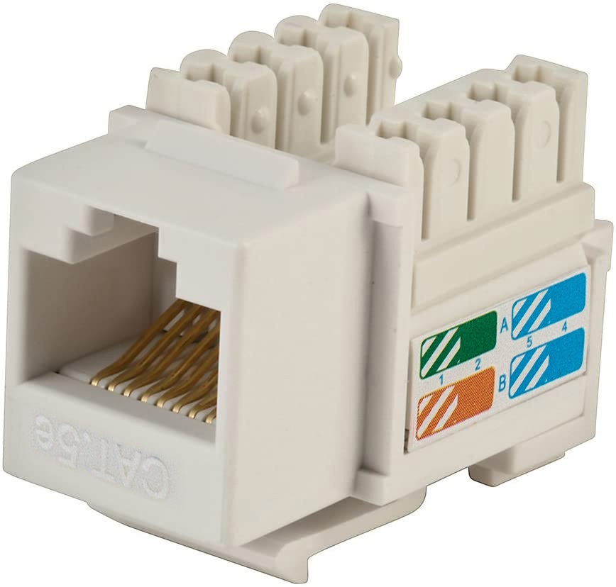 Frutto Keystone RJ45 Cat.5E UTP IDC 90° Bianco TECHLY PROFESSIONAL - immagine 5