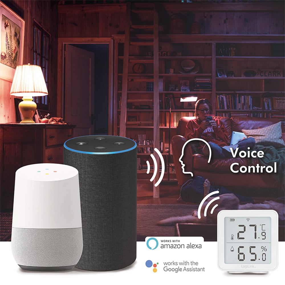 Termoigrometro Wireless Monitoraggio Remoto Wi-Fi App Smart Life LOGILINK - immagine 6