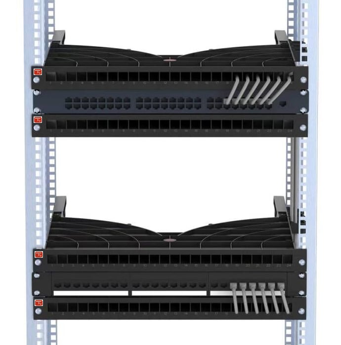 Mensola Gestione Cavi su Rack 19'' 24 Porte P.600 mm TECHLY PROFESSIONAL - immagine 6