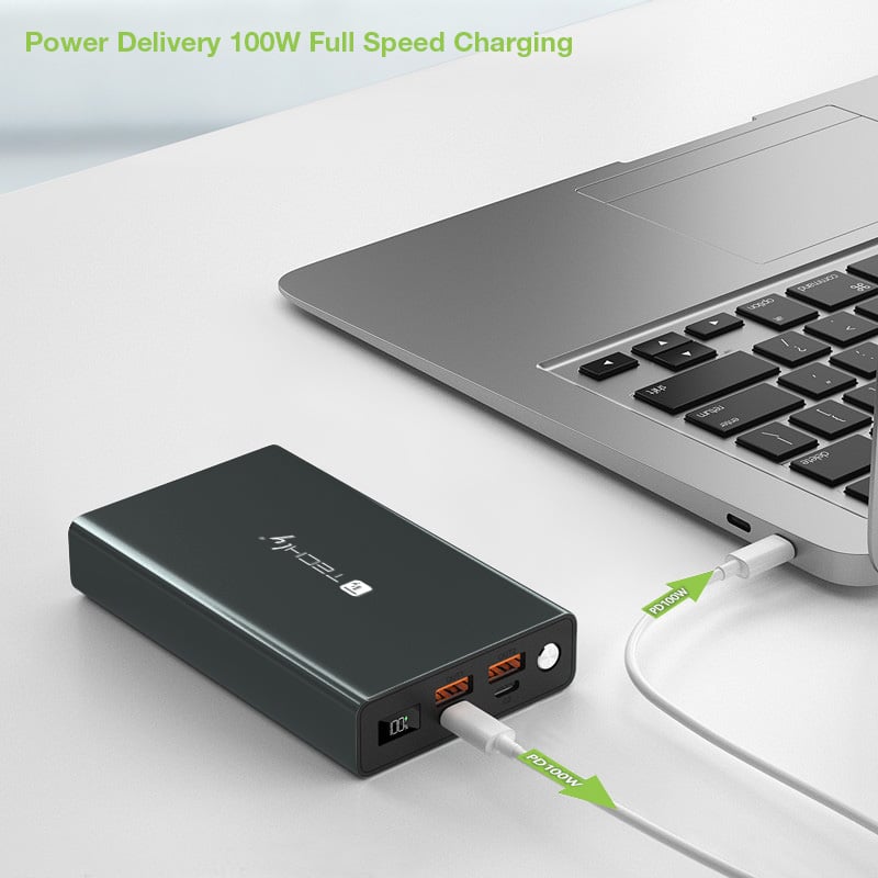 Power Bank Smartphone 20000 mAh 100W USB-C™ 4 Porte Output TECHLY - immagine 6