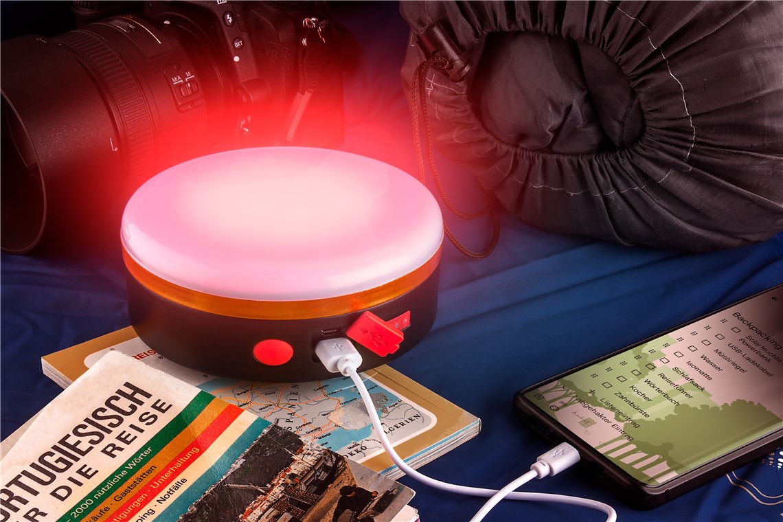 Lampada da Campeggio Solare a LED con Telecomando IR e Powerbank GOOBAY - immagine 6