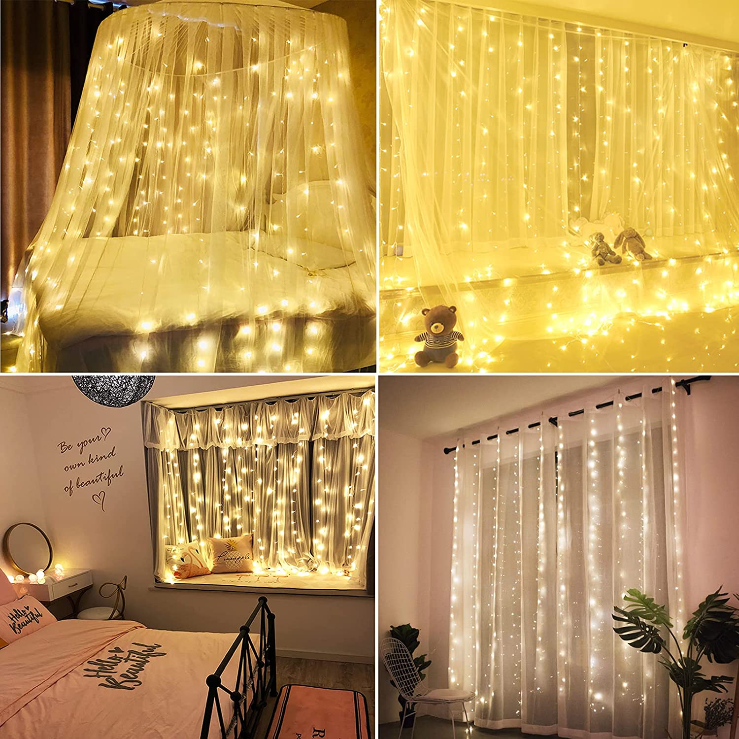 Tenda Luminosa Natalizia 300 LED con Telecomando GOOBAY - immagine 6