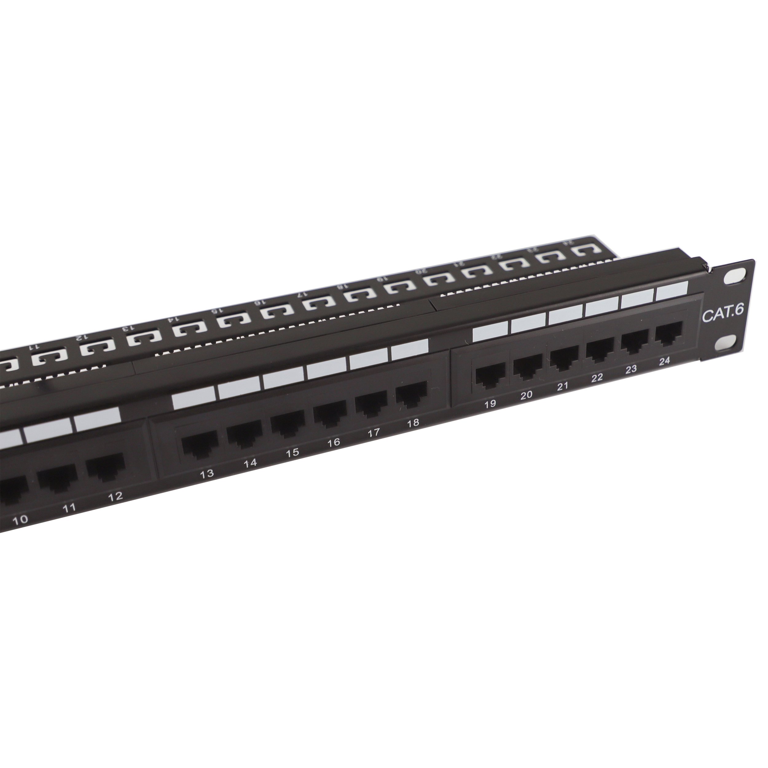 Pannello Patch UTP 24 Posti Cat.6 1U con barra gestione cavi removibile Nero TECHLY PROFESSIONAL - immagine 5