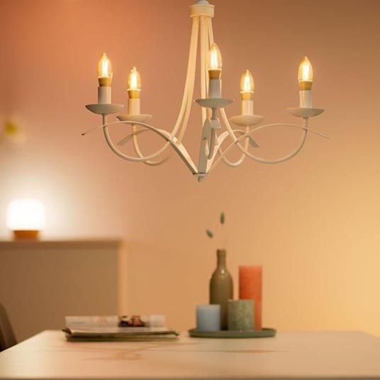 Lampadina Intelligente Candela E14 Ambra Calda 4,9W LED a Filamento Alexa Google Assistant Classe F, R5141 WOOX - immagine 6