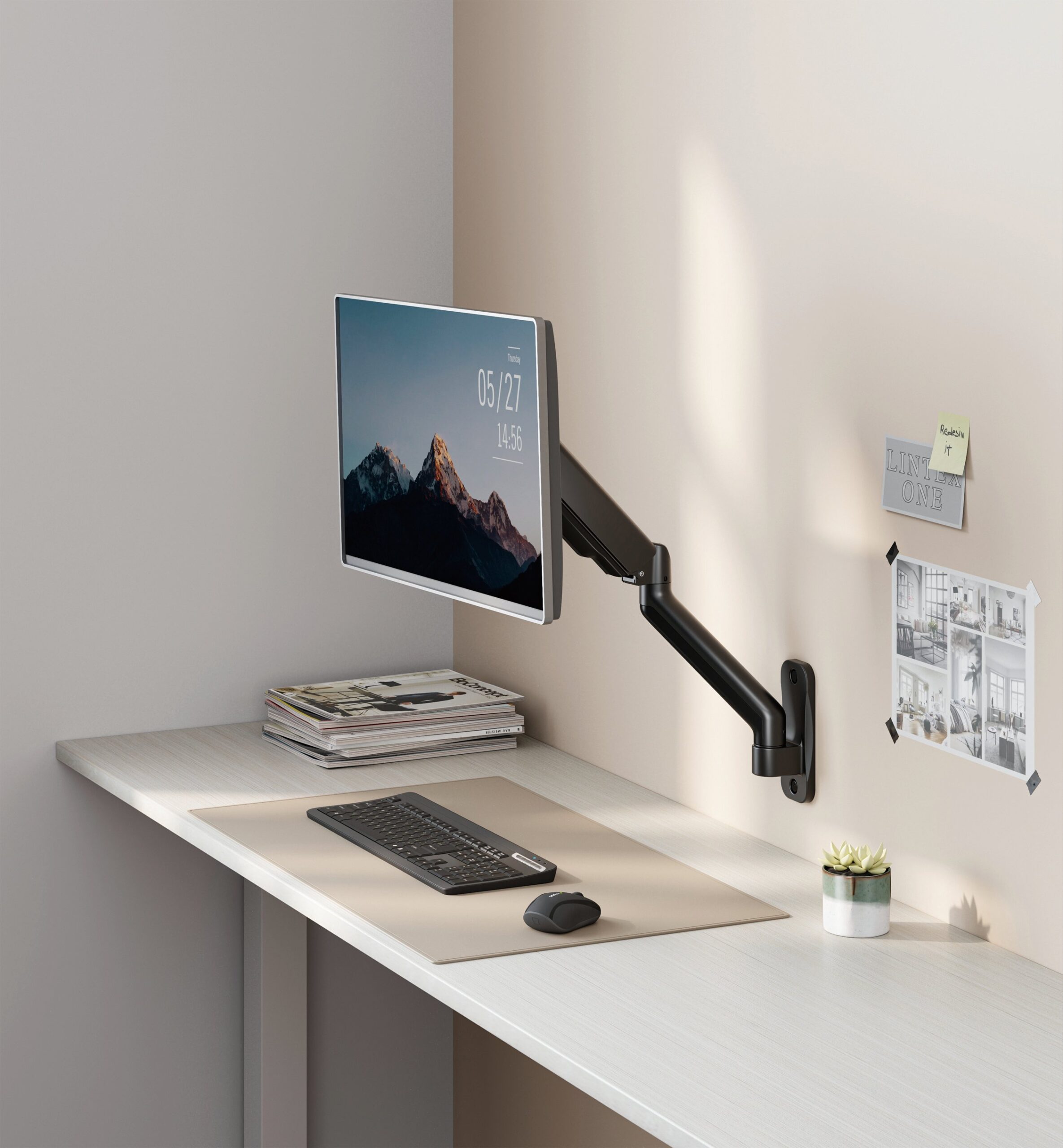 Supporto a Muro con Molla per TV 17-32'' Estensione 55,1 cm TECHLY - immagine 5