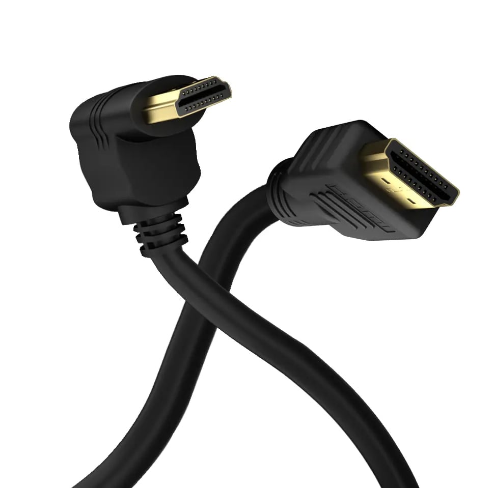 Cavo HDMI™ High Speed con Ethernet A/A M/M Angolato 90° 1m TECHLY - immagine 5