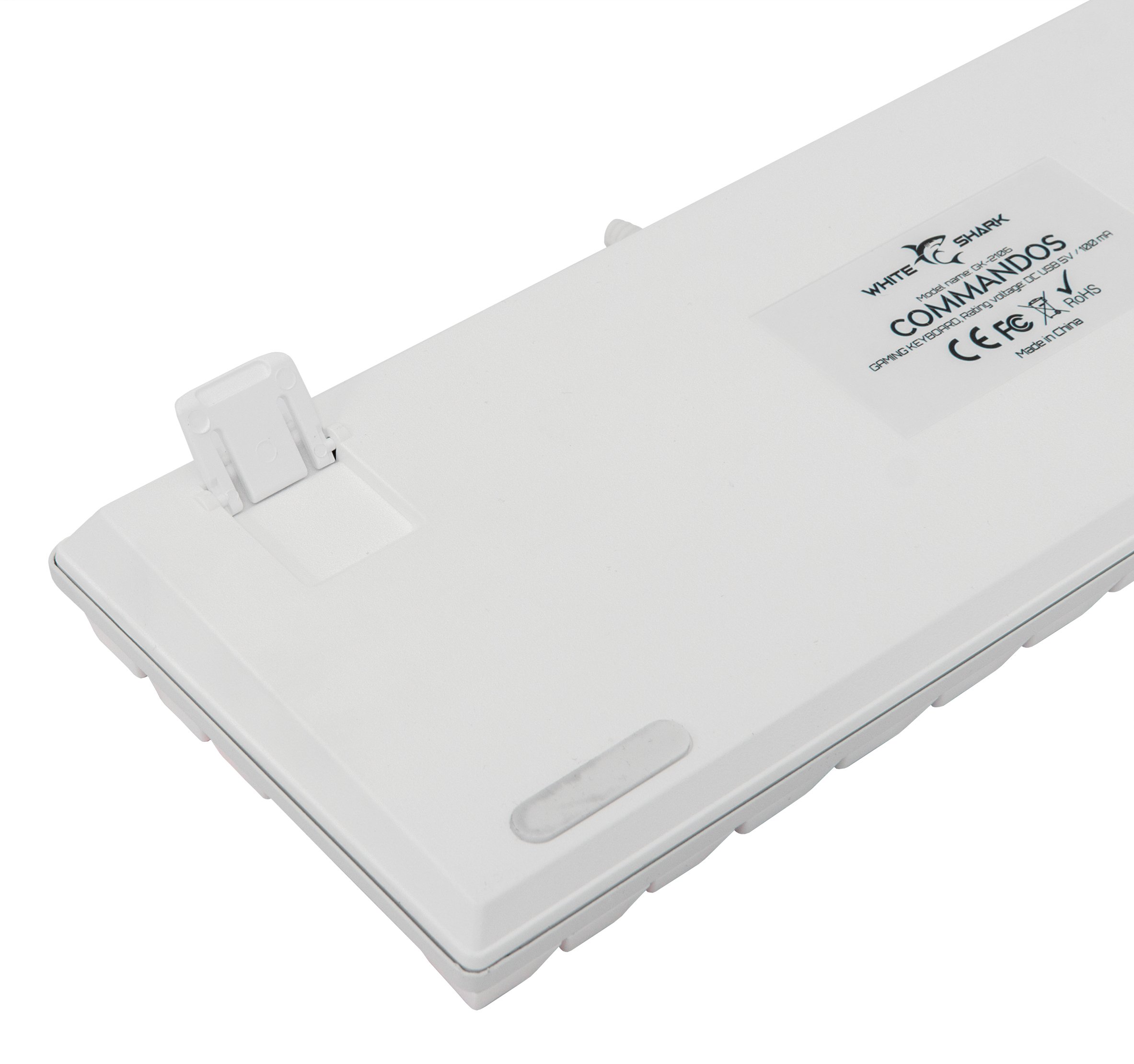 Tastiera Gaming Meccanica USB Anti Ghosting RGB LED 87 Tasti Bianco, Commandos WHITE SHARK - immagine 6