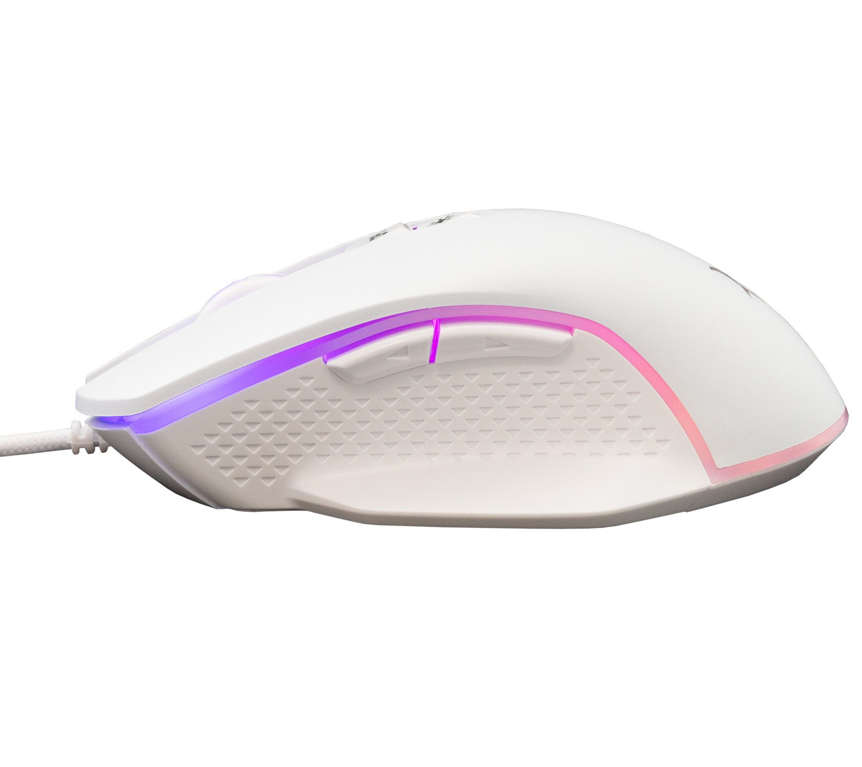 Mouse Ottico Gaming LED RGB con Cavo USB 6400 dpi Bianco, GARETH WHITE SHARK - immagine 6