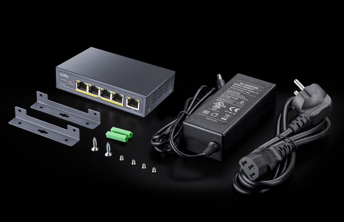 Unmanaged Switch Gigabit POE+ 5 porte, GS1005P CUDY - immagine 6