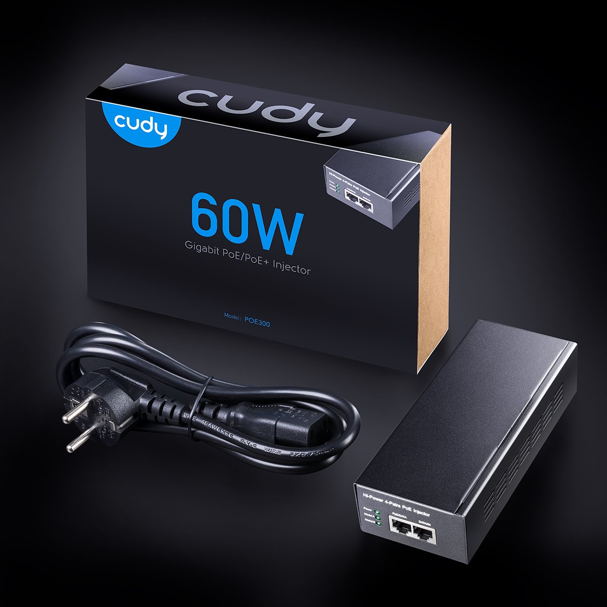 Iniettore Gigabit PoE++ da 60W fino a 100m, POE300 CUDY - immagine 6