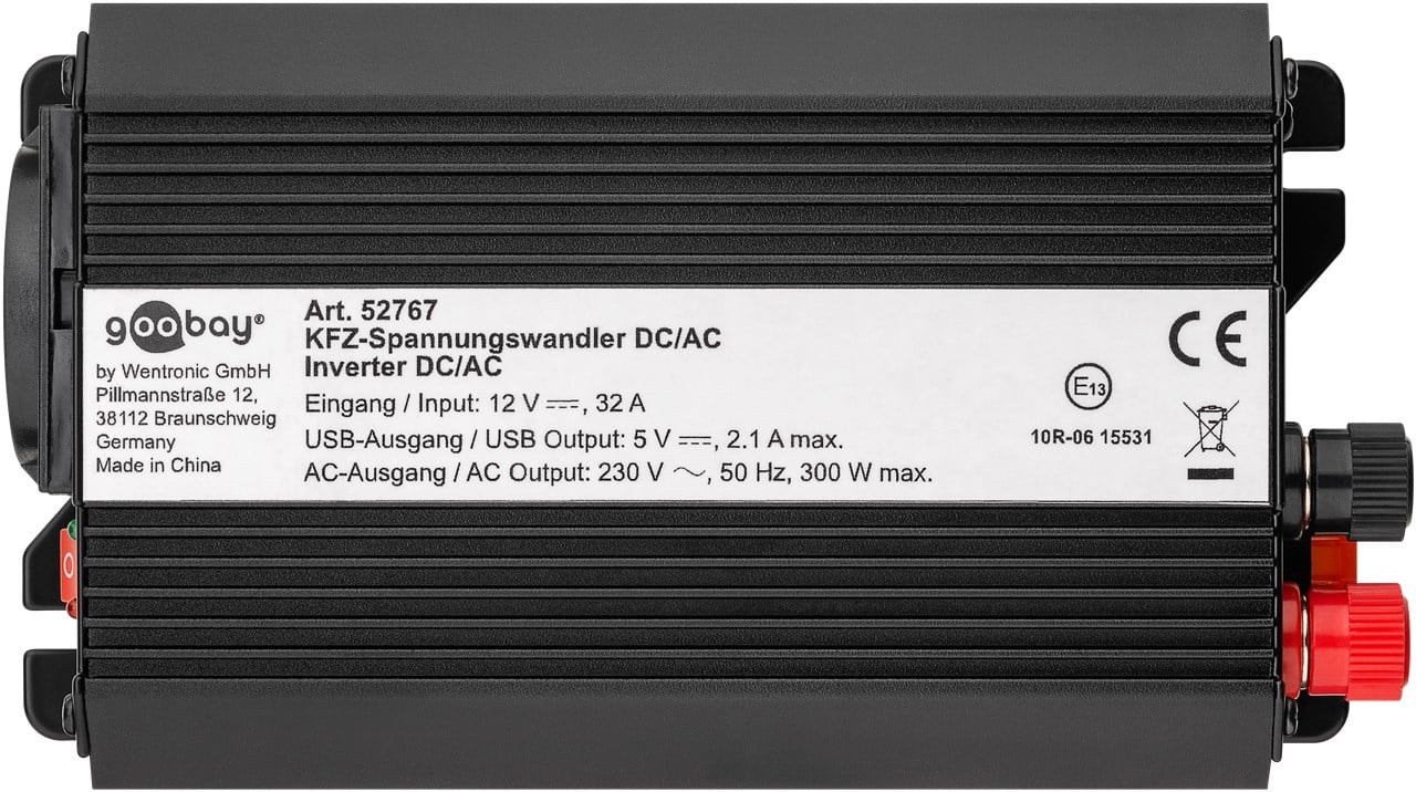 Alimentatore da Auto DC/AC 300W da 12V a 230V con porta USB GOOBAY - immagine 6