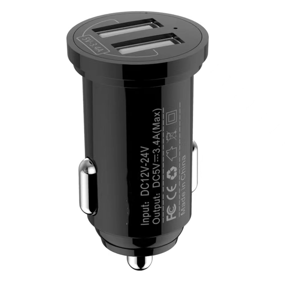 Mini Caricatore da Auto 2 Porte USB-A 17W/3.4A Nero TECHLY - immagine 5