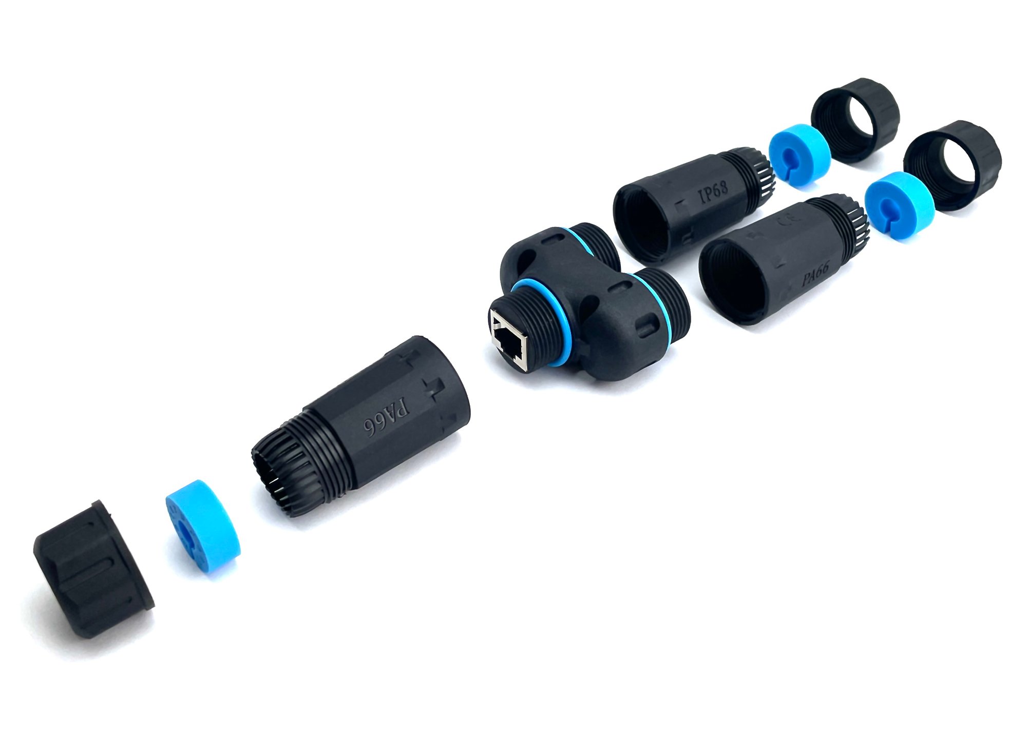 Connettore Adattatore Cat.6 RJ45 1F/2F Configurazione 1:1 Impermeabile IP68 TECHLY PROFESSIONAL - immagine 6