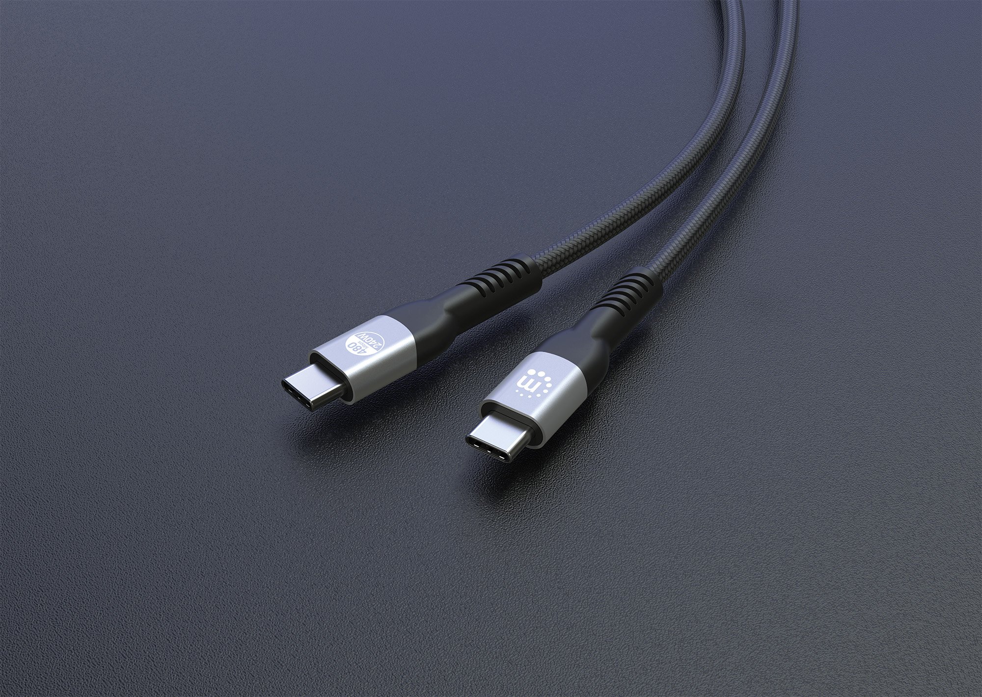 Cavo USB 2.0 EPR USB-C™ M/M 240W PD 3.1 e-Mark 2m MANHATTAN - immagine 6