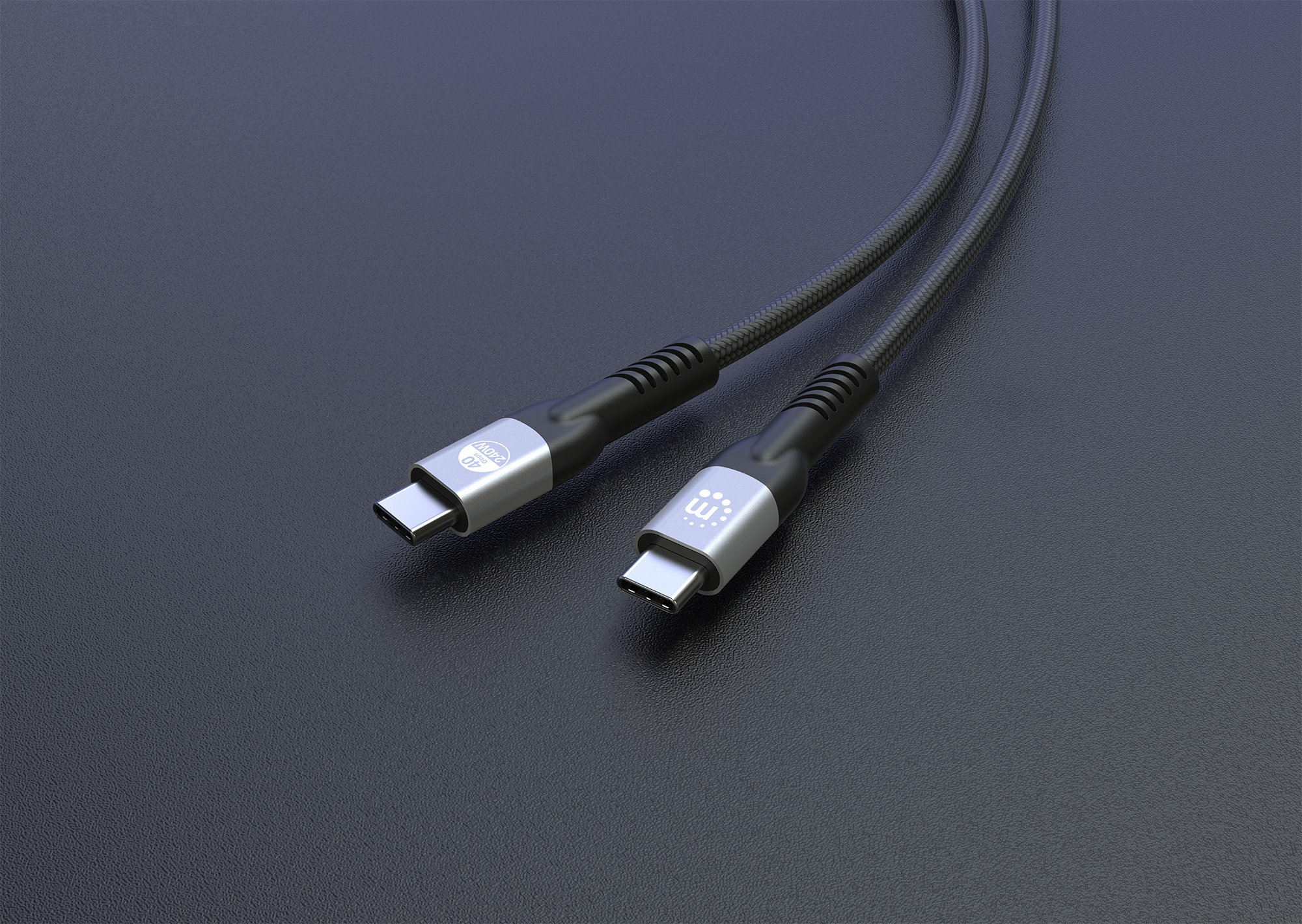 Cavo USB4 EPR USB-C™ M/M 40G 240W PD 3.1 8K E-Mark 1m MANHATTAN - immagine 6