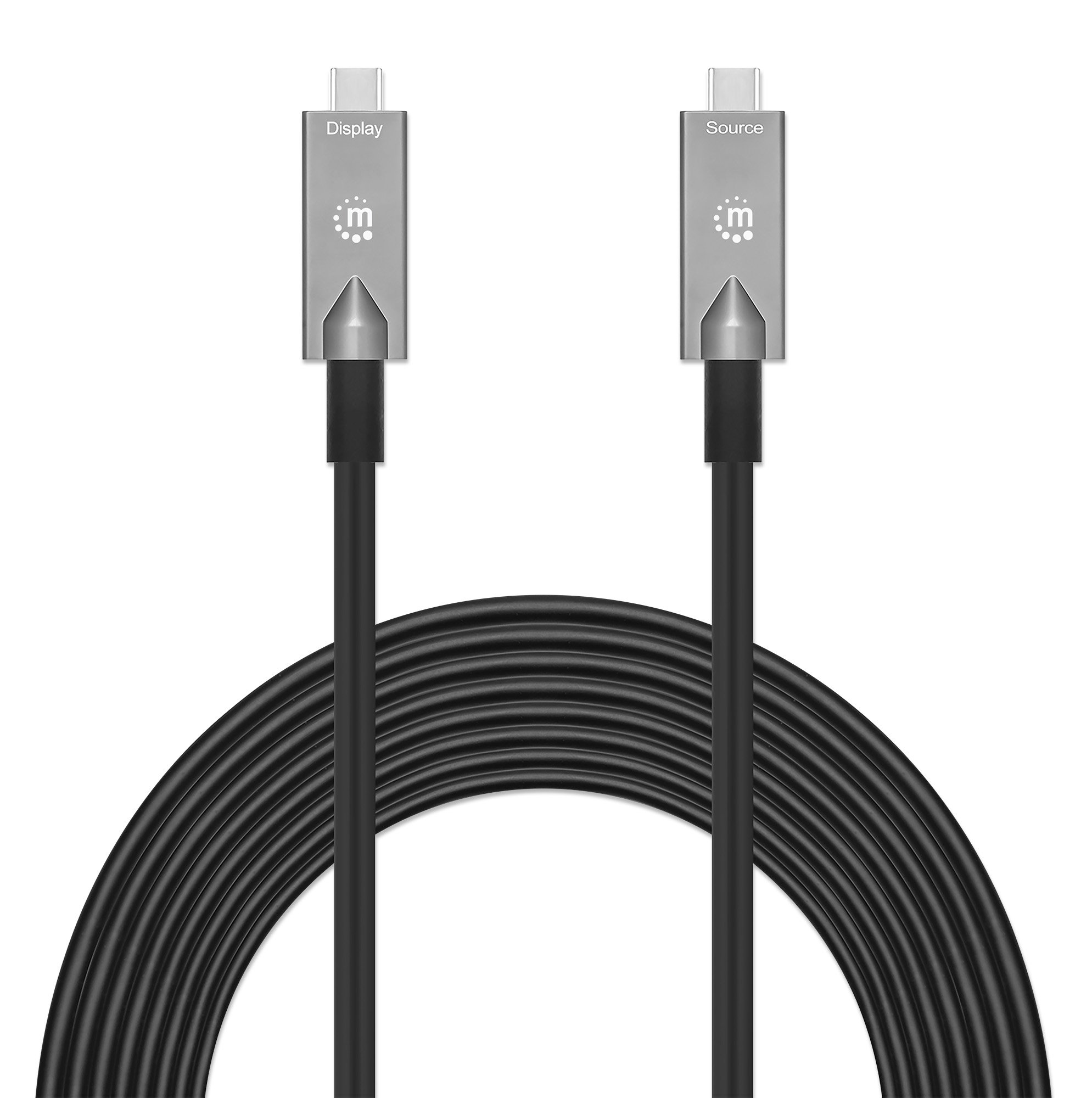 Cavo Ottico Attivo Dati e Video USB 3.2 Gen 2 USB-C™ M/M Fibra Ottica 4K 7,5 m MANHATTAN - immagine 6