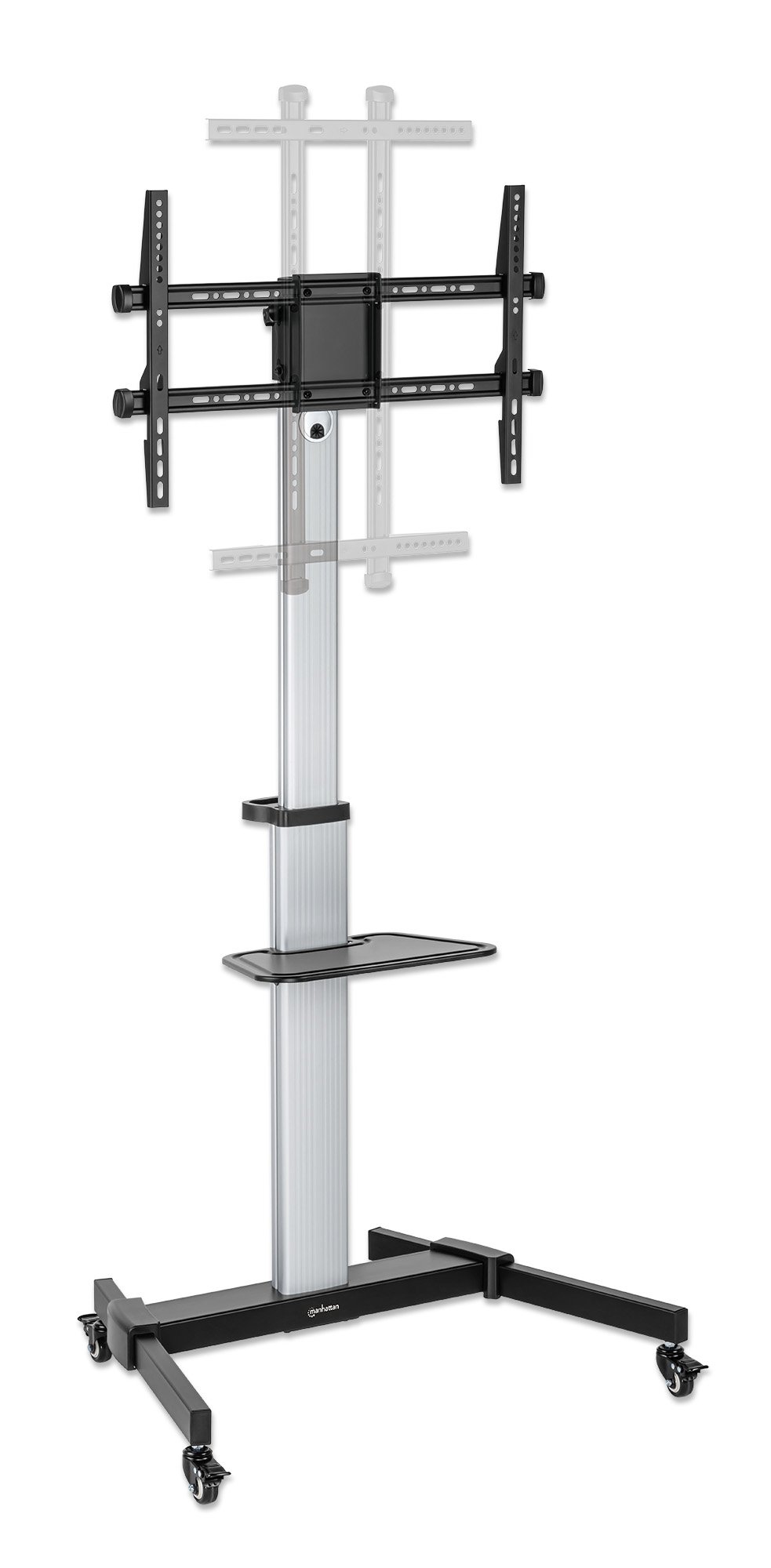 Carrello TV 37''-86'' Multimediale in Alluminio Regolabile in Altezza MANHATTAN - immagine 6