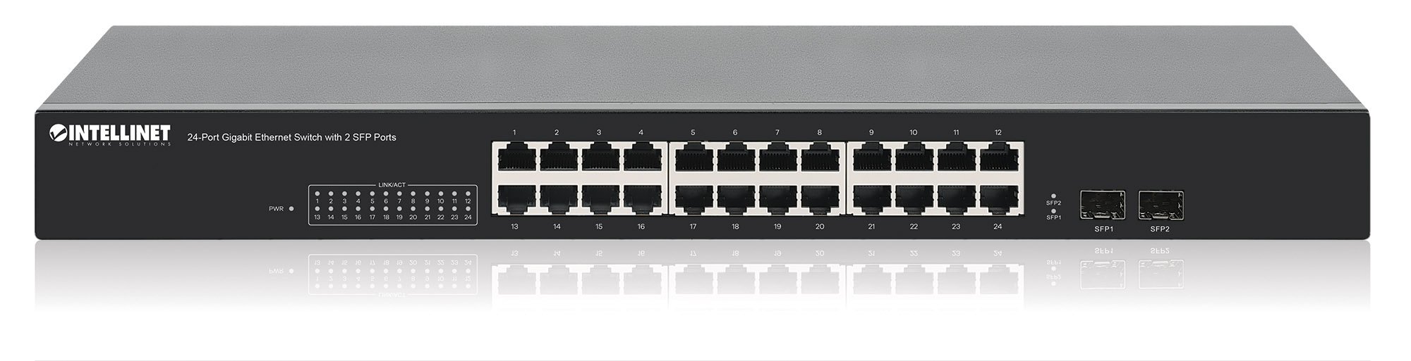 Gigabit Ethernet Switch 24 porte con 2 porte SFP INTELLINET - immagine 6