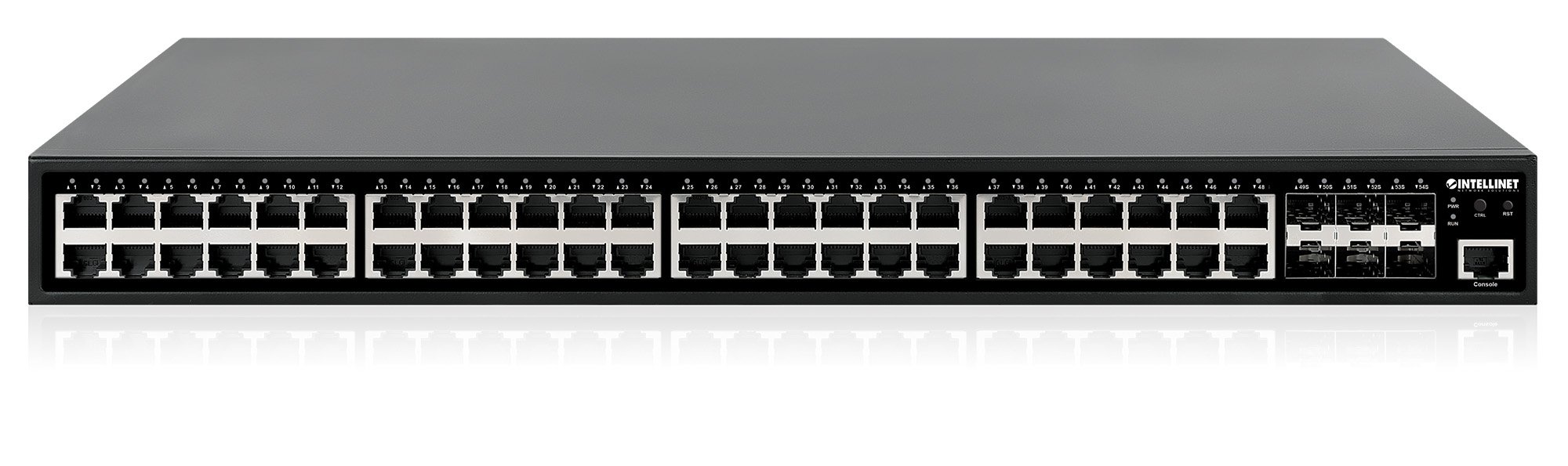 Switch Gigabit Ethernet PoE+ 48 Porte Layer2+ Managed con Sei Slot 10 GbE INTELLINET - immagine 6