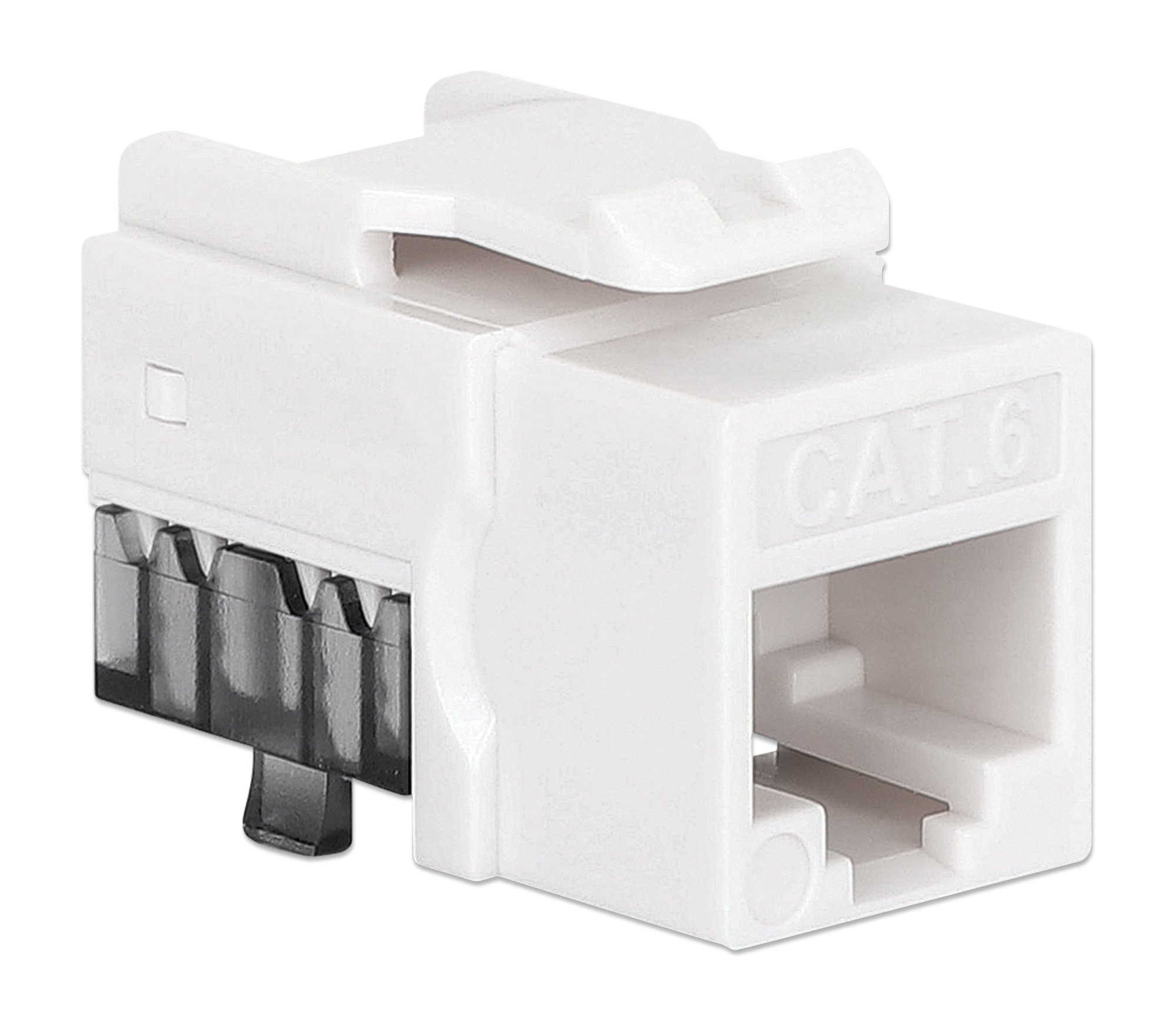 Frutto Keystone Slim Cat.6 per Cavo Rigido con Supporto Punch-Down 25 pz Bianco INTELLINET - immagine 5