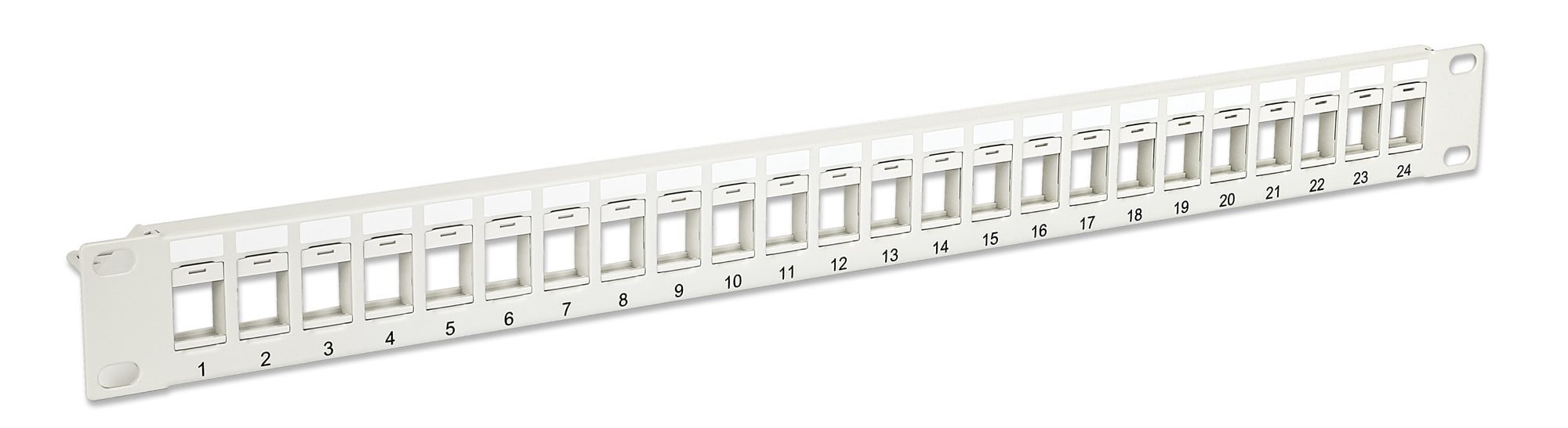 Pannello Patch Modulare Senza Frutti 24 Posti 1U Grigio INTELLINET - immagine 2