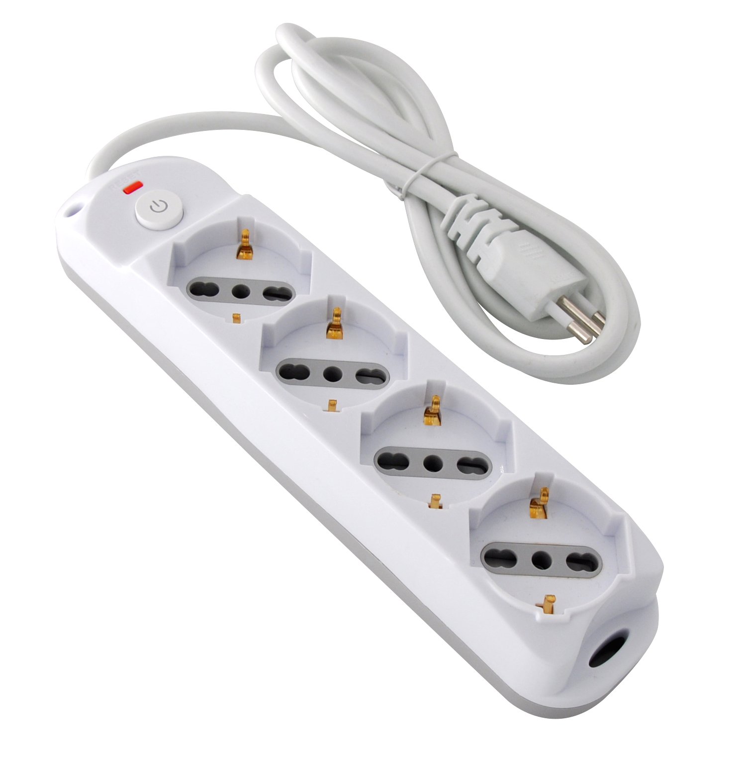 Presa Multipla a 4 Posti Italiana Bipasso/Schuko Spina 10A TECHLY - immagine 5