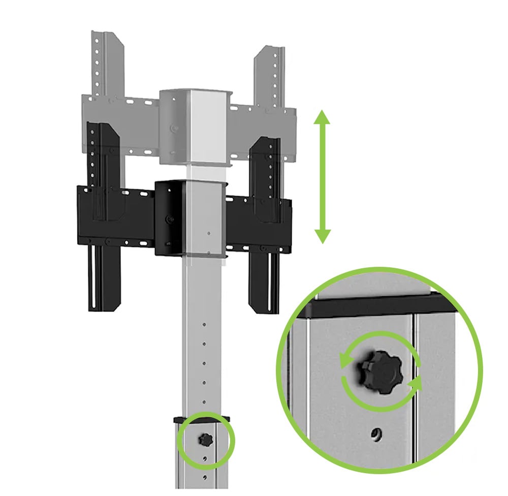Supporto da Pavimento per TV da 32'' a 65'' TECHLY - immagine 5