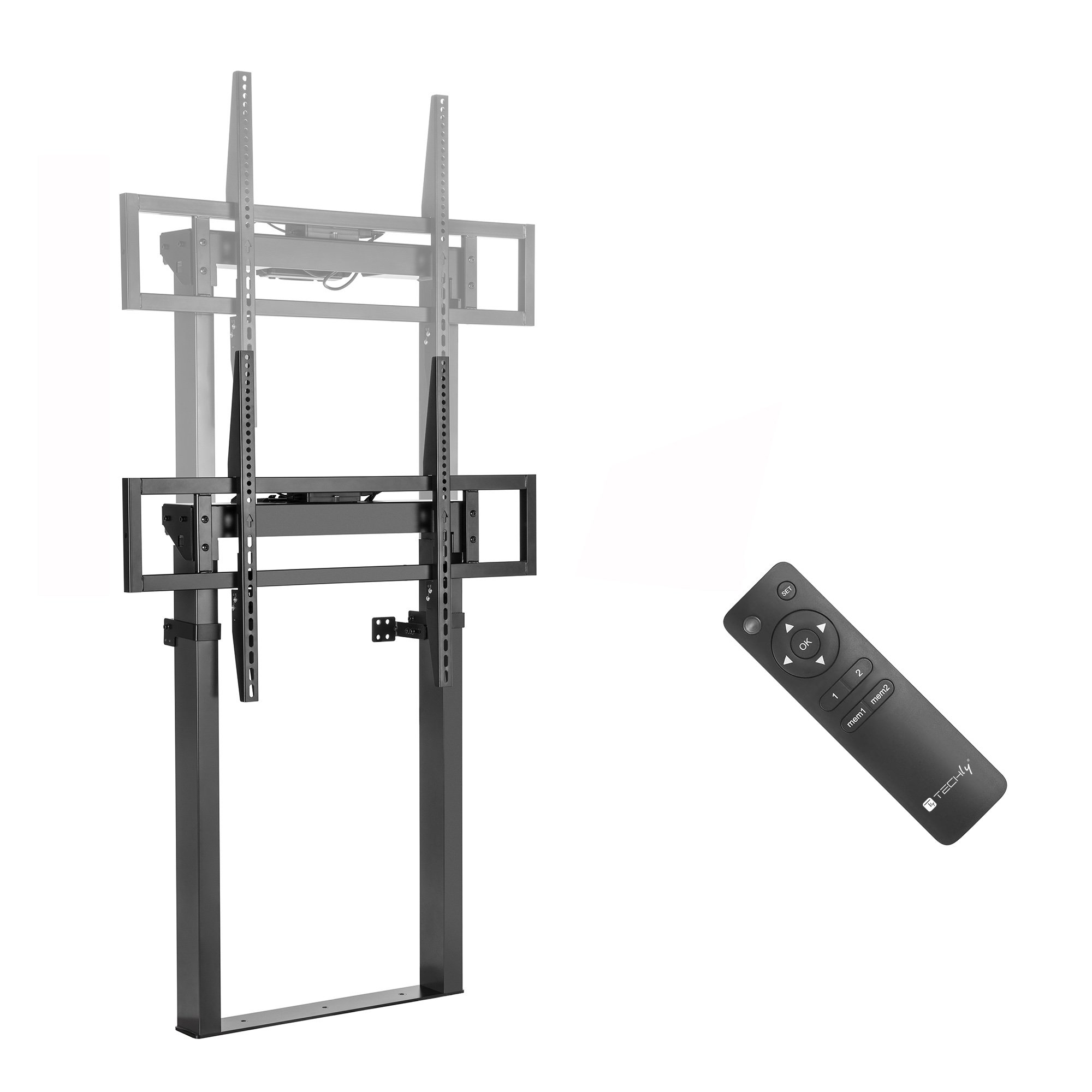 Supporto TV Motorizzato da Parete con Altezza Regolabile per TV da 55-100'' con Telecomando TECHLY