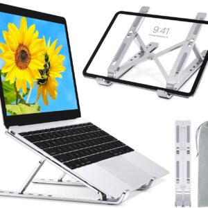 Supporto Pieghevole in Alluminio per Notebook Tablet e Smartphone da 10'' a 16'' TECHLY