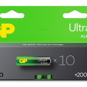 Confezione 10 Batterie GP Ultra Plus Alcaline Stilo AA 15AUP/LR6 GP BATTERIES