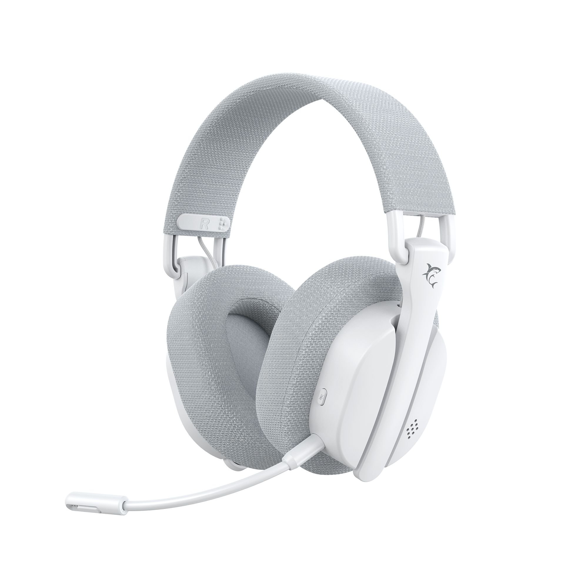 Cuffia Gaming Wireless BT con Microfono Bianco FIRECREST WHITE SHARK