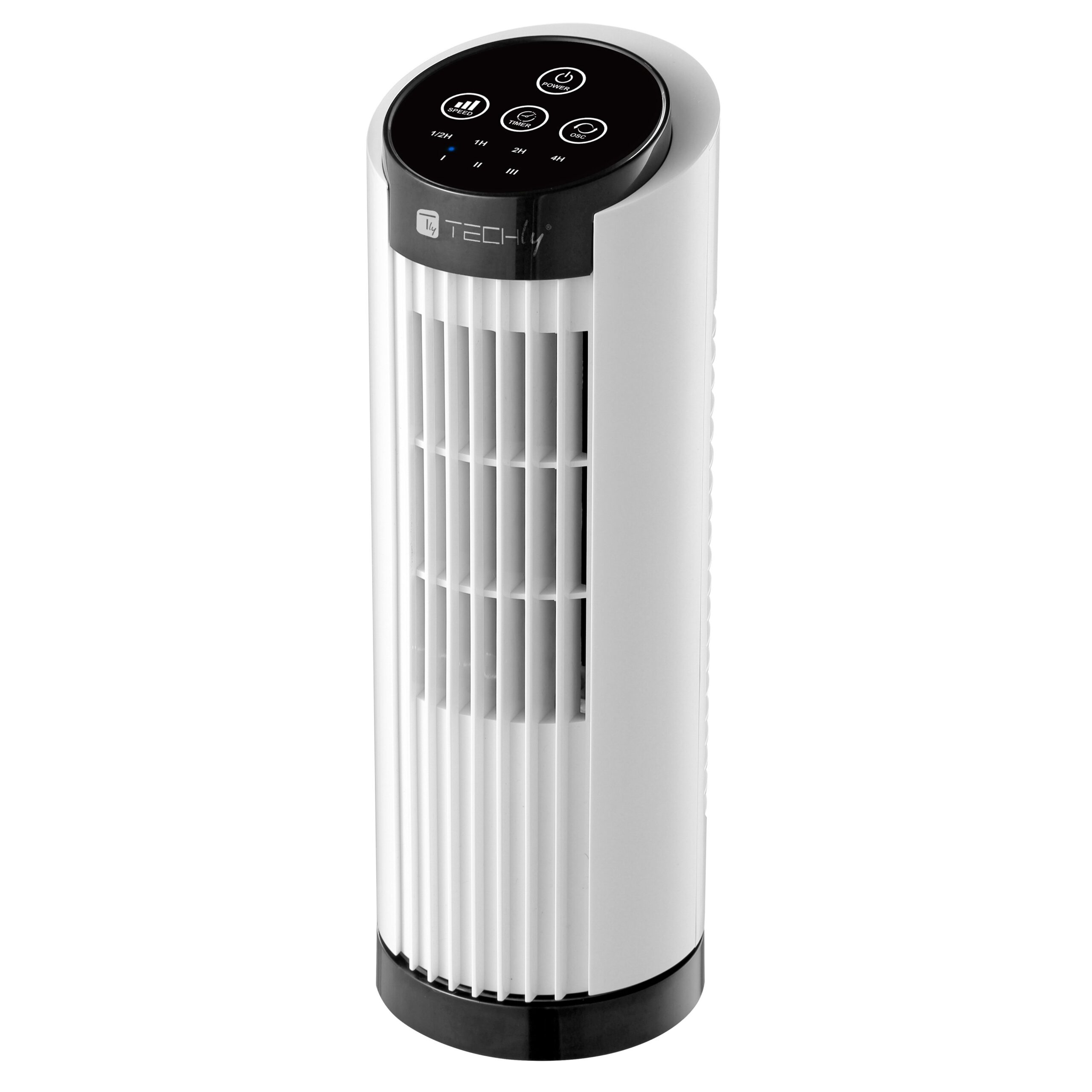 Mini Ventilatore a Torre 13'' 3 Velocità con Interruttore Touch Oscillazione 70° e Timer TECHLY