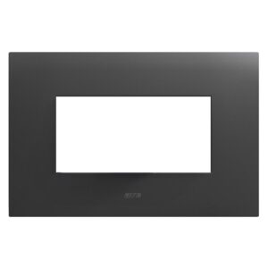 Placca Serie Smart44 in Metallo 4 Moduli Grigio AVE