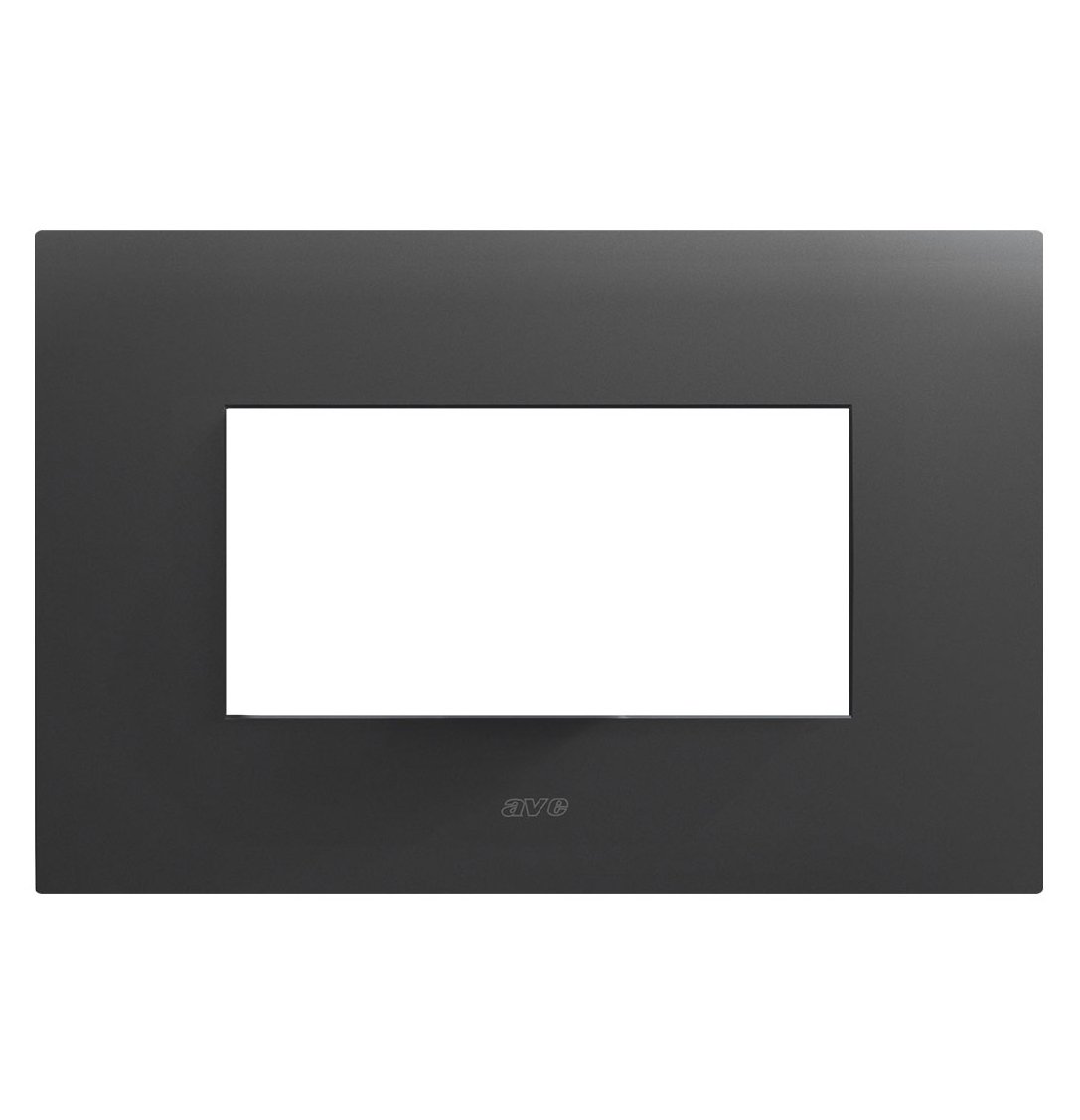 Placca Serie Smart44 in Metallo 4 Moduli Grigio AVE