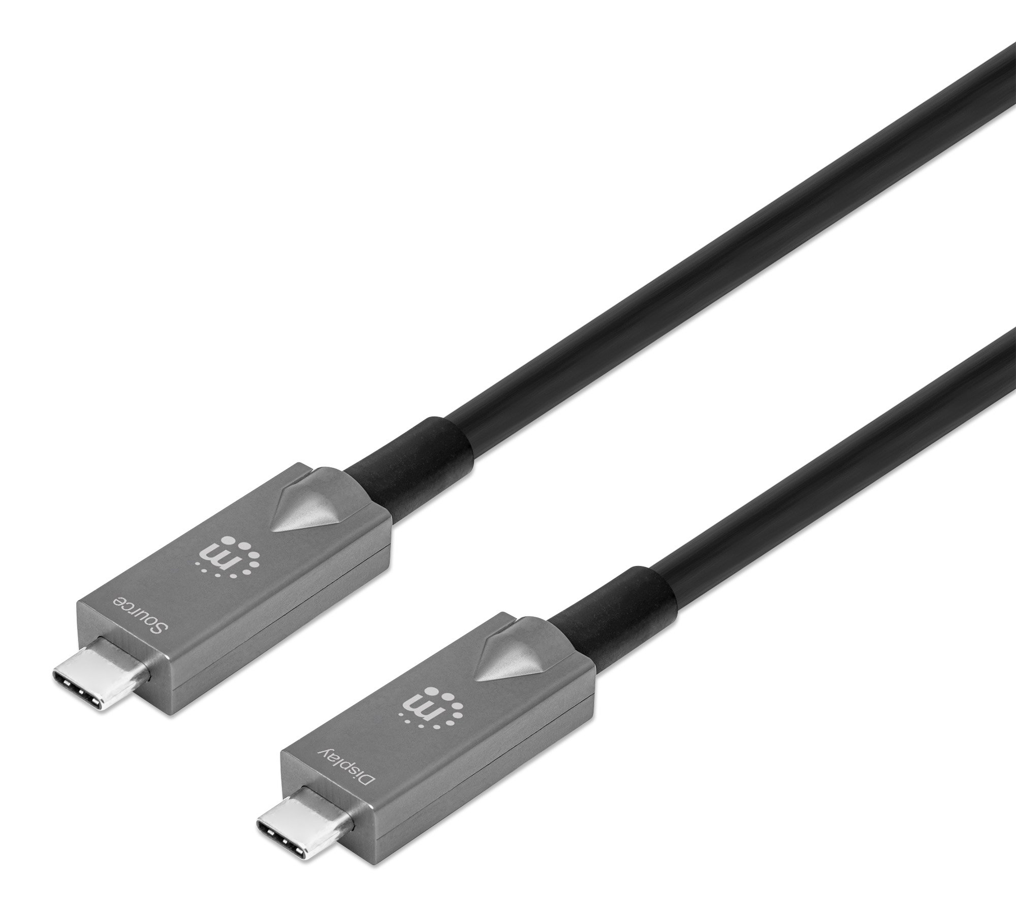 Cavo Ottico Attivo Dati e Video USB 3.2 Gen 2 USB-C™ M/M Fibra Ottica 4K 7,5 m MANHATTAN