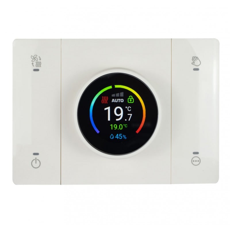 WHITEK T44 Cronotermostato WiFi Smart Connesso Rilevatore Umidità Ambiente Bianco AVE