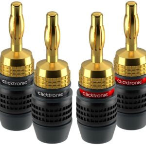 Connettore a Banana SimpleLock 6.0 mm² 2 coppie (2x2 connettori) CLICKTRONIC