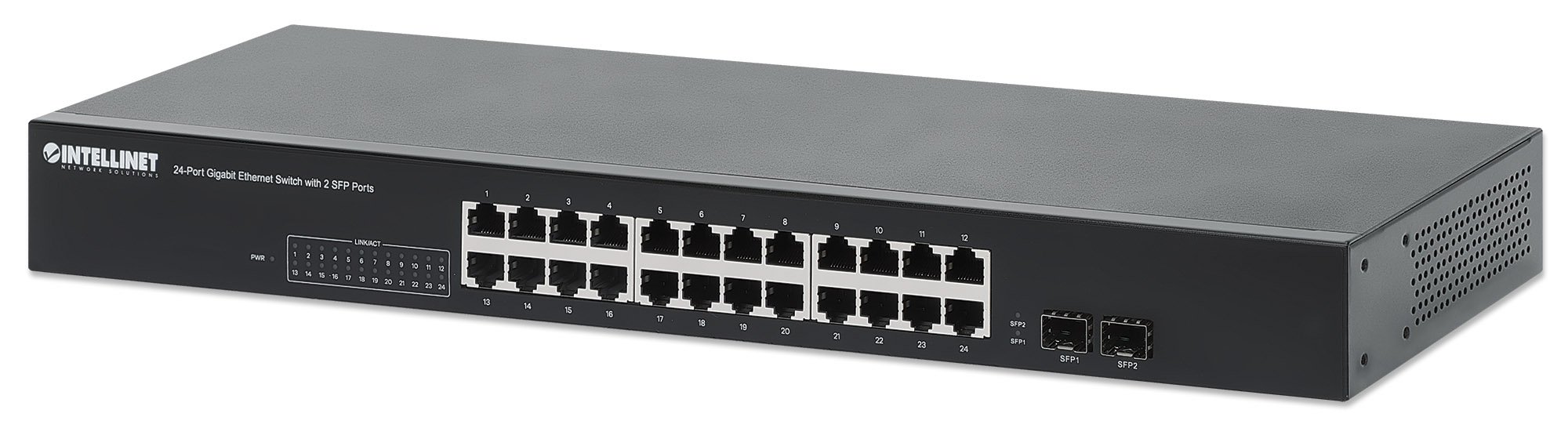 Gigabit Ethernet Switch 24 porte con 2 porte SFP INTELLINET