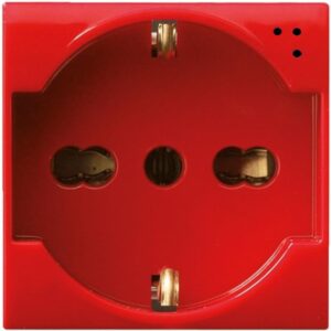 Presa Schuko Bipasso 2P+T 16A 250V S44 Rosso Lucido, 442090/15TSR AVE