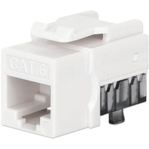 Frutto Keystone Slim Cat.6 per Cavo Rigido con Supporto Punch-Down 25 pz Bianco INTELLINET