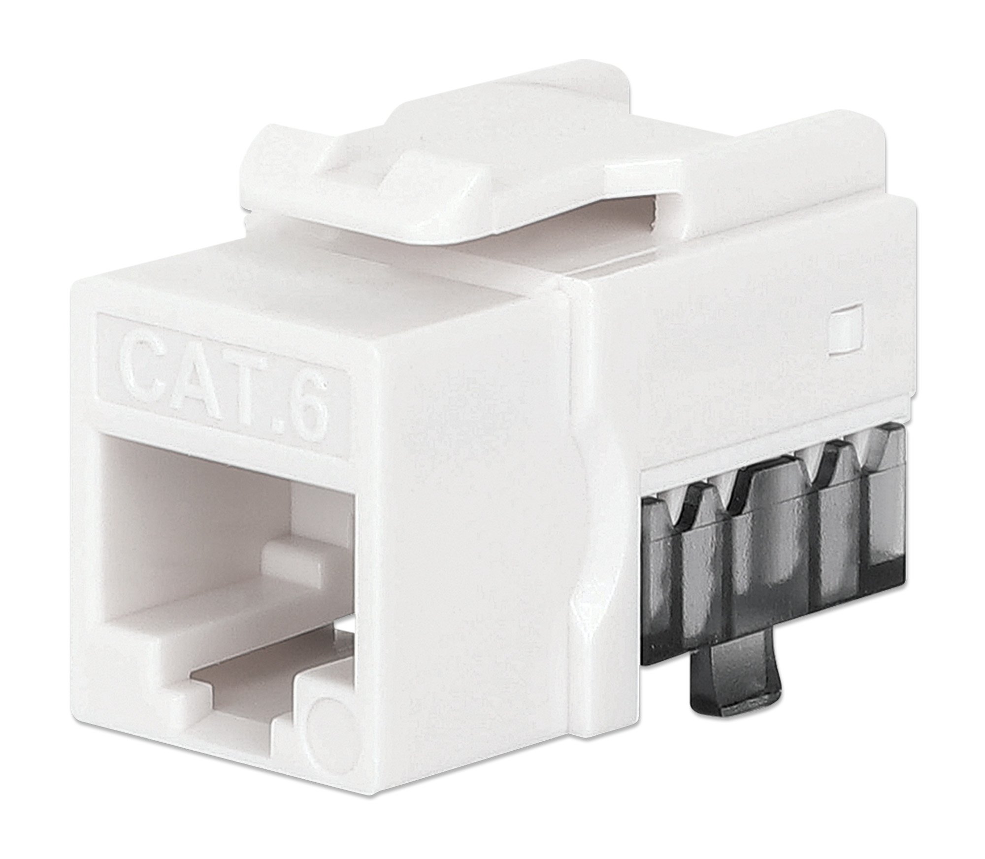 Frutto Keystone Slim Cat.6 per Cavo Rigido con Supporto Punch-Down 25 pz Bianco INTELLINET