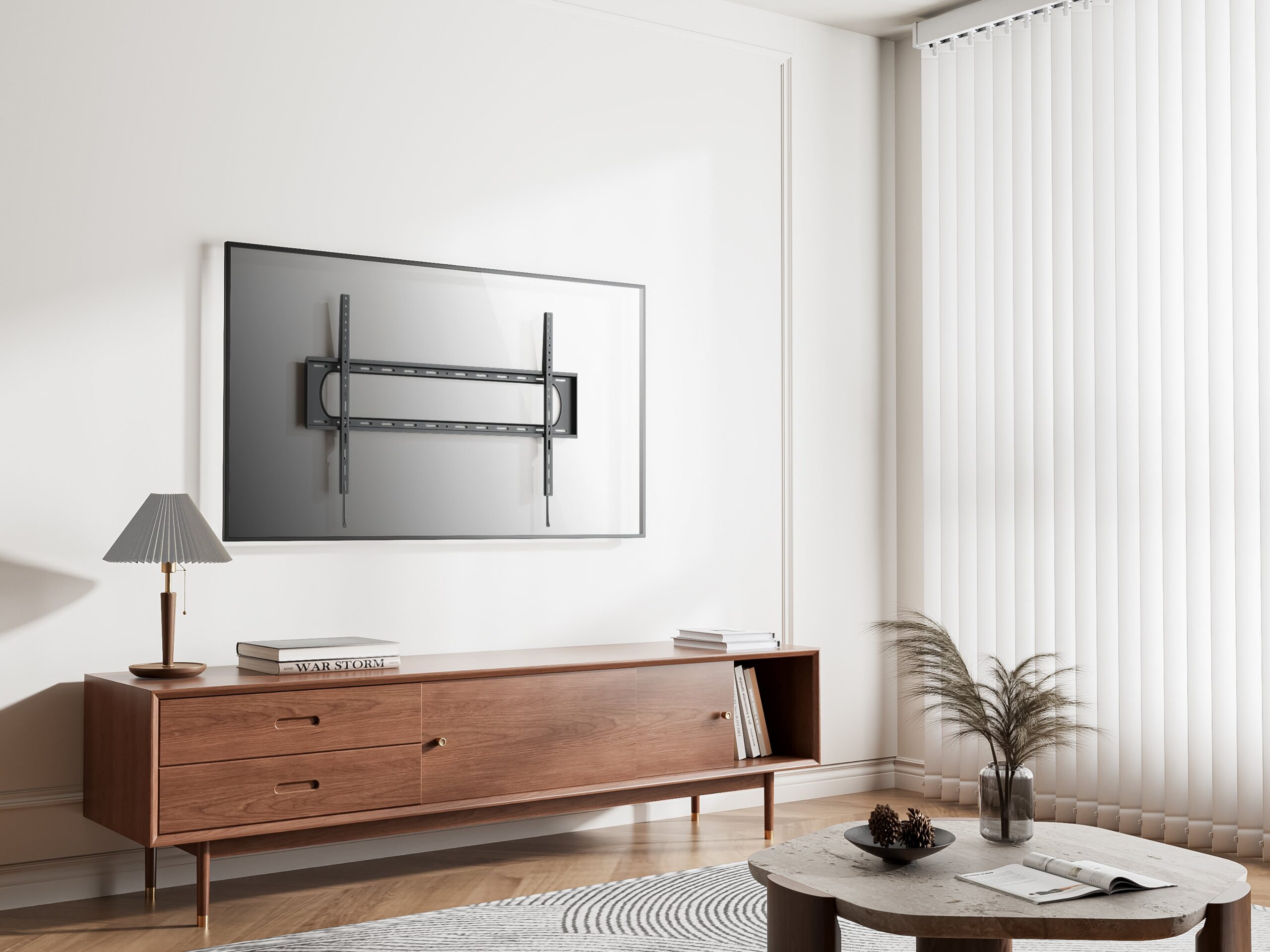 Staffa a Muro Fissa Slim TV LED LCD 60-120'' TECHLY - immagine 8