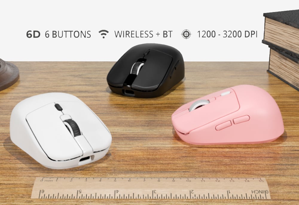Mini Mouse Ottico Wireless 6D 3200 Dpi Nero, WM-710 SBOX - immagine 7