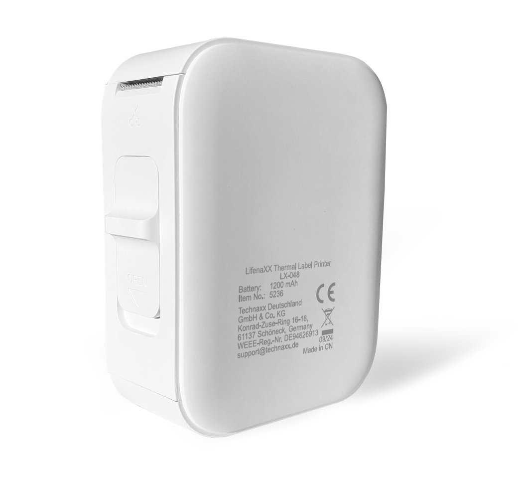 Mini Etichettatrice Stampante Termica Wireless Portatile Ricarica USB-C™ TECHNAXX - immagine 7