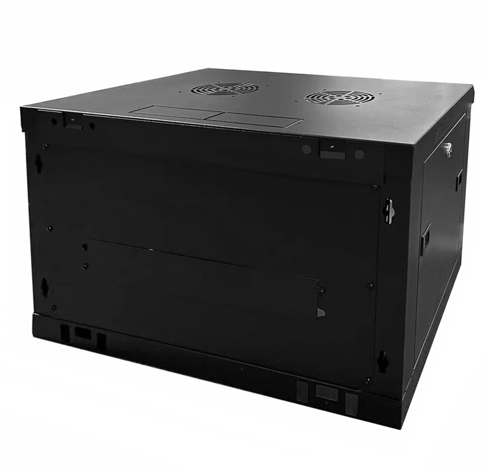Armadio Rack 19'' a muro 12 unità sezione unica prof. 600mm Nero TECHLY PROFESSIONAL - immagine 6