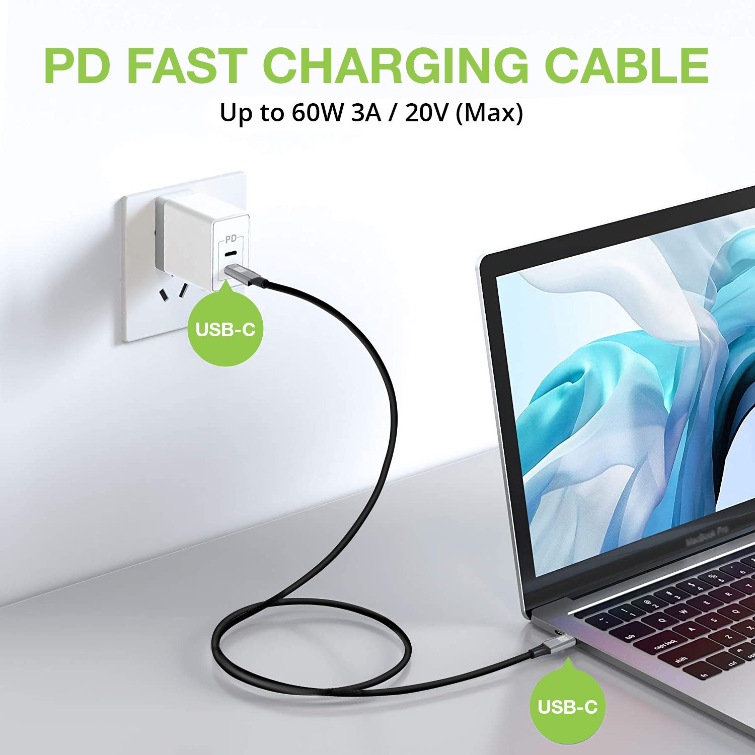 Cavo USB 3.2 Gen 1 USB-C&trade; M/M E-Mark 2m Nero TECHLY - immagine 6