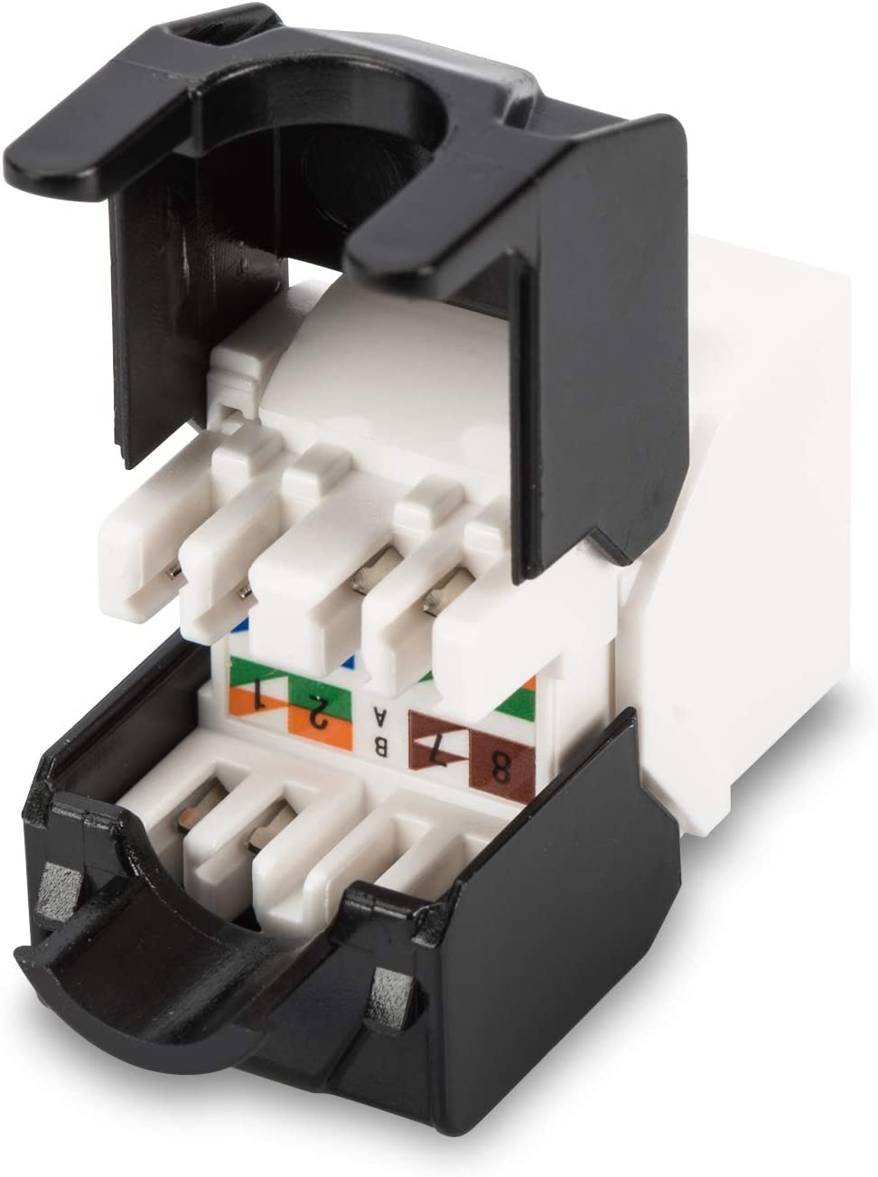 Frutto Keystone RJ45 Cat.6A UTP Tool-Free Bianco Nero TECHLY PROFESSIONAL - immagine 5