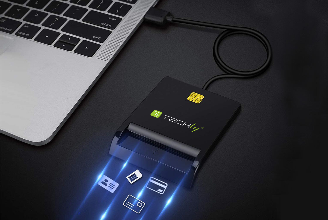 Lettore di Smart Card USB Esterno Nero TECHLY - immagine 7
