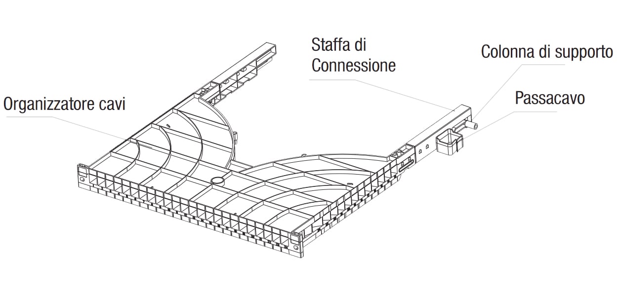 Mensola Gestione Cavi su Rack 19'' 24 Porte P.600 mm TECHLY PROFESSIONAL - immagine 7